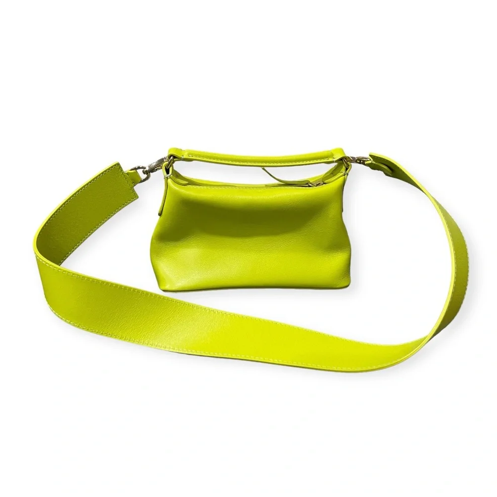 LEONIE HANNE X LIU JO | NEW! Leather Hobo Bag In Lime Yellow